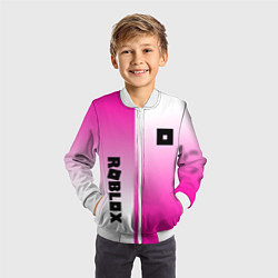 Бомбер детский Roblox geometry gradient, цвет: 3D-белый — фото 2