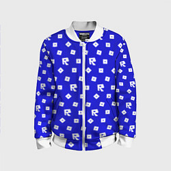 Детский бомбер Roblox blue pattern