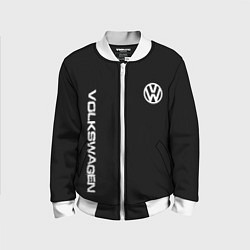 Бомбер детский Volkswagen logo white, цвет: 3D-белый