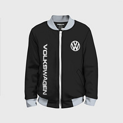 Бомбер детский Volkswagen logo white, цвет: 3D-серый
