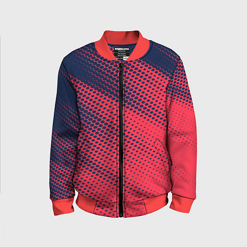 Детский бомбер Яркий абстрактный узор для спорта / 3D-Красный – фото 1