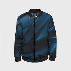 Бомбер детский Geometry stripes blue neon, цвет: 3D-черный