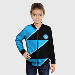 Бомбер детский Napoli fc geometry blue, цвет: 3D-черный — фото 2