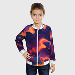 Бомбер детский Неоновый спектр, цвет: 3D-белый — фото 2