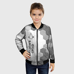 Бомбер детский Assassins Creed - white gradient по-вертикали, цвет: 3D-черный — фото 2