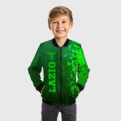 Бомбер детский Lazio - green gradient по-вертикали, цвет: 3D-черный — фото 2