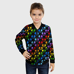 Бомбер детский Marshmello dj colors, цвет: 3D-черный — фото 2