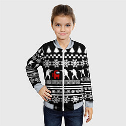 Бомбер детский Among us x cs go, цвет: 3D-серый — фото 2