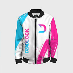 Бомбер детский Deadlock neon gradient style вертикально, цвет: 3D-черный