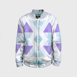 Детский бомбер Нежная геометрическая абстракция голубоватая