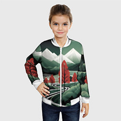 Бомбер детский Дорога на природу, цвет: 3D-белый — фото 2