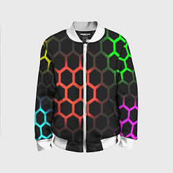 Детский бомбер Hexagon neon