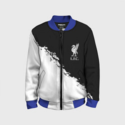 Бомбер детский Liverpool fc белые краски, цвет: 3D-синий