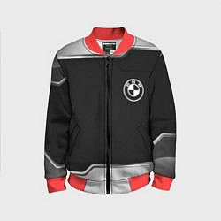 Бомбер детский BMW авто текстура, цвет: 3D-красный