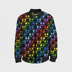 Бомбер детский Marshmello pattern neon, цвет: 3D-черный