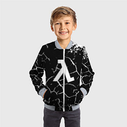 Бомбер детский Half life pattern краски, цвет: 3D-серый — фото 2