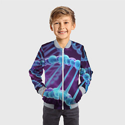 Бомбер детский Неон ДНК, цвет: 3D-серый — фото 2