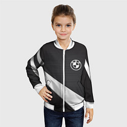 Бомбер детский BMW sport line geometry steel, цвет: 3D-белый — фото 2