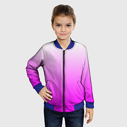 Бомбер детский Gradient color pink, цвет: 3D-синий — фото 2