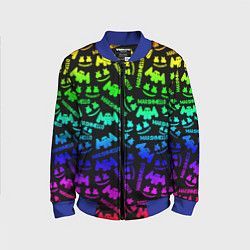 Детский бомбер Marshmello neon steel pattern