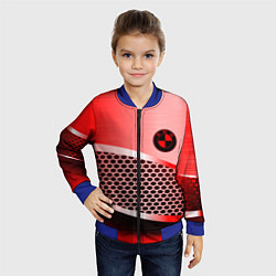 Бомбер детский BMW carbon texture, цвет: 3D-синий — фото 2