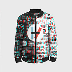 Детский бомбер Twenty one pilots glitch pattern