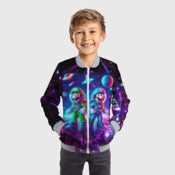 Бомбер детский Космонавты Марио и Луиджи покоряют космос - нейроа, цвет: 3D-серый — фото 2