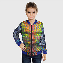 Бомбер детский Оптические стёкла, цвет: 3D-синий — фото 2