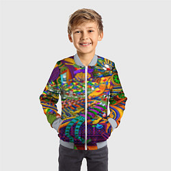 Бомбер детский Pepe mem optacal, цвет: 3D-серый — фото 2