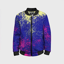 Бомбер детский Брызги красок фильтр, цвет: 3D-черный