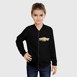 Бомбер детский Chevrolet logo, цвет: 3D-черный — фото 2