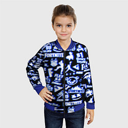 Бомбер детский Fortnite neon game steel, цвет: 3D-синий — фото 2