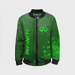 Бомбер детский Infiniti - green gradient вертикально, цвет: 3D-черный