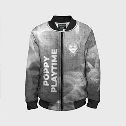Бомбер детский Poppy Playtime - grey gradient вертикально, цвет: 3D-черный