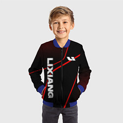 Бомбер детский Lixiang - red line, цвет: 3D-синий — фото 2