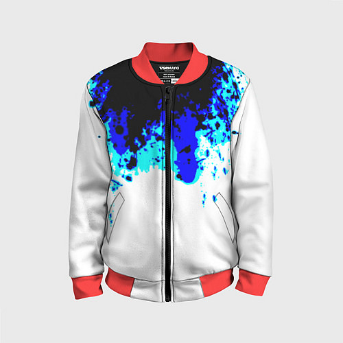 Детский бомбер Синяя кровь андроида / 3D-Красный – фото 1