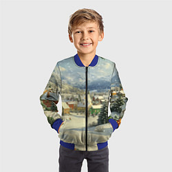 Бомбер детский Дух рождества, цвет: 3D-синий — фото 2