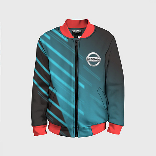 Детский бомбер Nissan geometry sport / 3D-Красный – фото 1