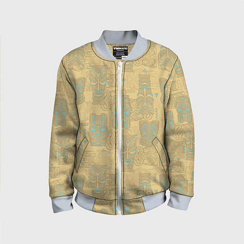 Детский бомбер Маски Тики / 3D-Серый – фото 1