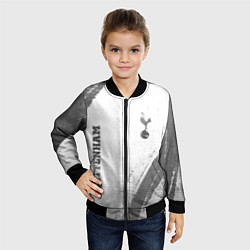 Бомбер детский Tottenham - white gradient вертикально, цвет: 3D-черный — фото 2