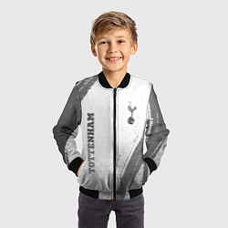 Бомбер детский Tottenham - white gradient вертикально, цвет: 3D-черный — фото 2