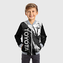 Бомбер детский Toyota - белый разрыв, цвет: 3D-серый — фото 2