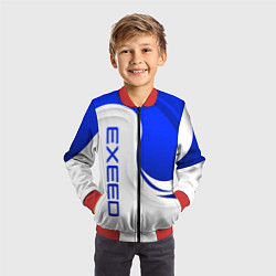 Бомбер детский Exeed - синий и белый, цвет: 3D-красный — фото 2