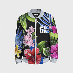 Детский бомбер Tropical flowers - aloha