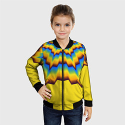 Бомбер детский Узоры на желтом, цвет: 3D-черный — фото 2