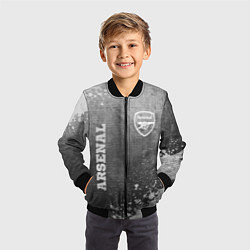 Бомбер детский Arsenal - grey gradient вертикально, цвет: 3D-черный — фото 2