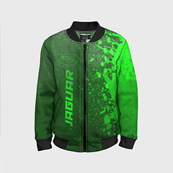 Бомбер детский Jaguar - green gradient по-вертикали, цвет: 3D-черный