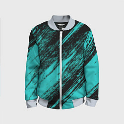 Детский бомбер The color is black and light blue