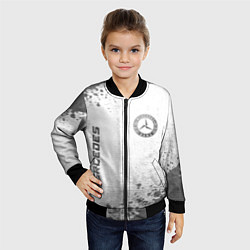 Бомбер детский Mercedes - white gradient вертикально, цвет: 3D-черный — фото 2