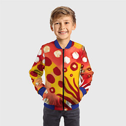 Бомбер детский Африканский паттерн, цвет: 3D-синий — фото 2